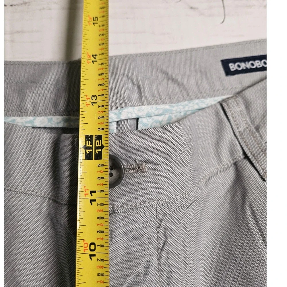 Bonobos‎ Mens Slim Straight Chino Pants Light Gray Cotton 40x34